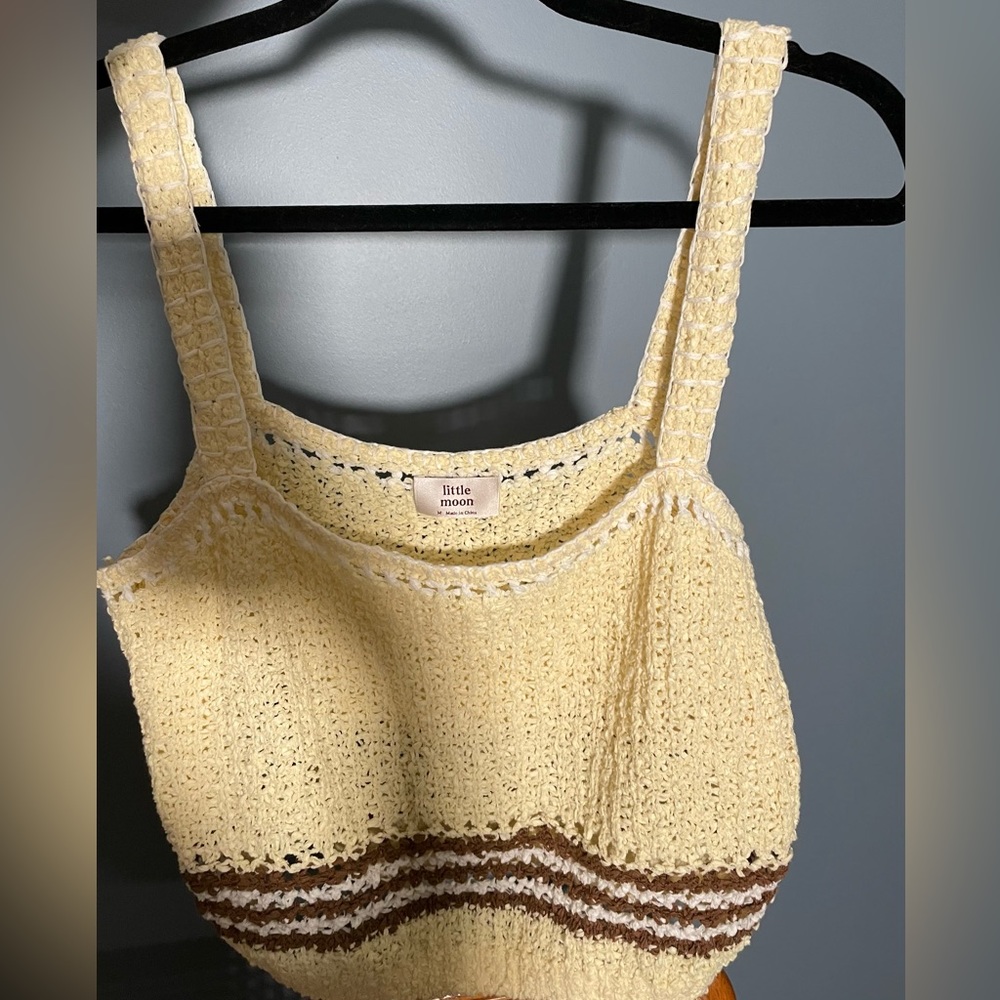 Little Moon Boho Crocheted Tank Top